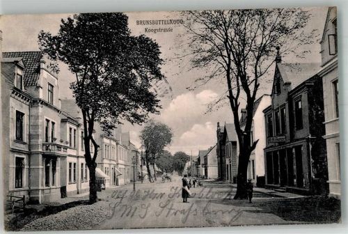 Brunsbüttelkoog 1914 Marineschiffspost S.M.S. Strassburg Koogstrasse