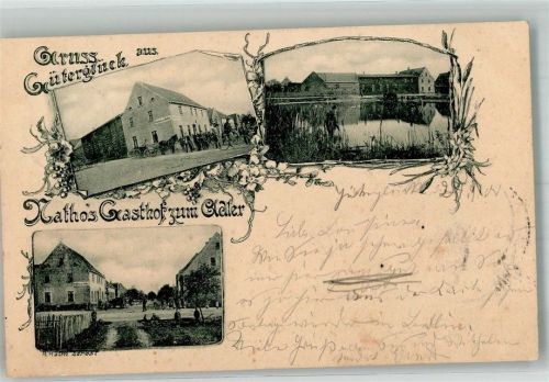 Güterglück 1900 Dorfteich Dorfstrasse Gasthaus zum Adler