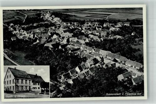 Gussenstadt Fliegeraufnahme Gasthaus zum Hirsch
