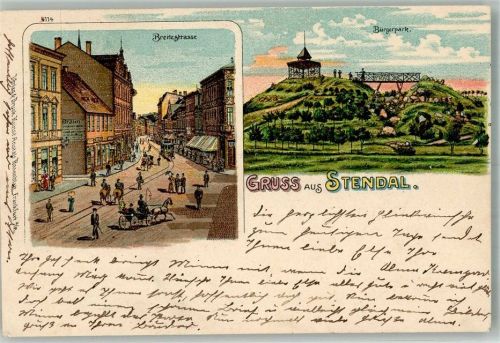 Stendal 1905 Bürgerpark Pavillon Breitestrasse