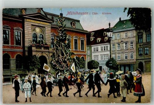 99974 O5700 Mühlhausen , Thür 1915 - Kirmes Kaiserl. Postamt Kinder RS. Kirmeslied