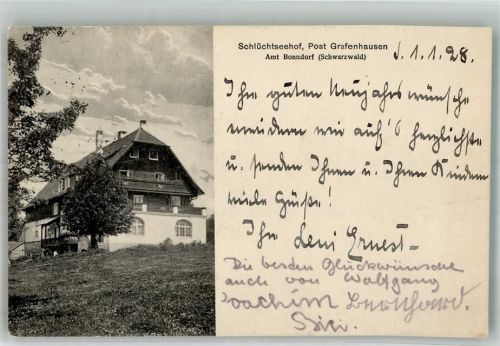 Grafenhausen 1928 Schlüchtseehof