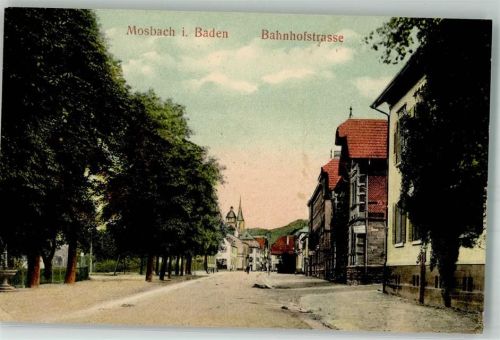 74821 W6950 Mosbach , Baden 1912 - Bahnhofstraße