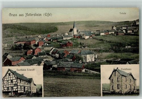 Nettersheim 1910 Gasthaus Schurff Forsthaus Bahnpost Köln