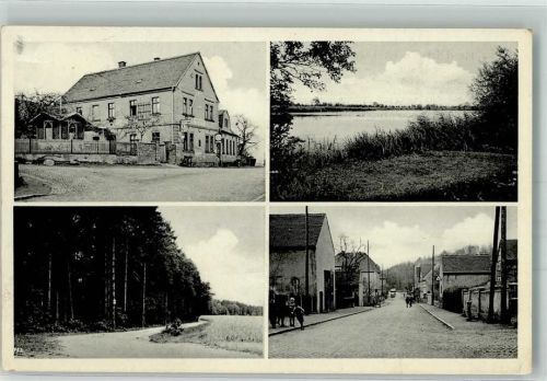 04617 O7401 Haselbach b Altenburg, Thür - Gasthaus Hochtritt Haselbacher Teiche Dorfstraße Waldstraße