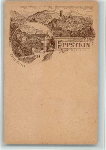 Eppstein Vorläufer Druck 1880-89 Hotel Seiler