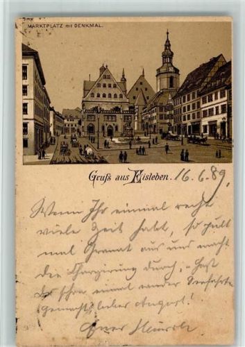 06295 O4250 Lutherstadt Eisleben BOAKC Vorläufer 1889 Lithographie