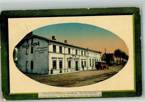 Glienecke 1915 Gasthaus Sand-Krug Passepartout