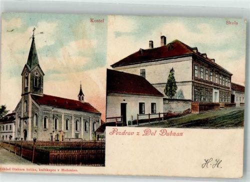 Hodonin 1905 Dol Dubnan Dilni Dubnany Kostel Skola Schule Kirche