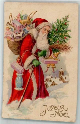 Joyeux Noel Rucksack mit Spielzeug Rute + Tannenbaum , Marionette
