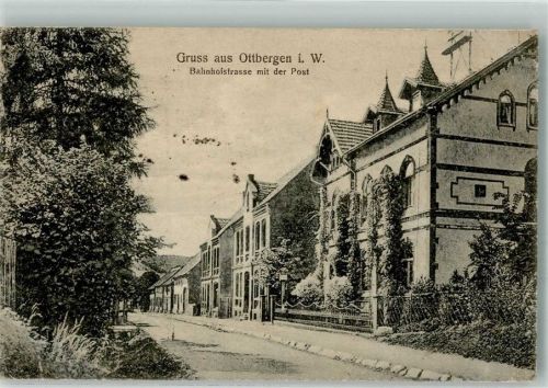 Ottbergen 1919 Bahnhofstrasse Villen Postamt