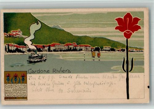 Gardone Riviera Jugendstil Lithographie Kunstgeschichte 1899 BOAKC