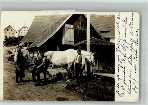 Grafenhausen 1912 Schwarzwaldhaus Dorfstraße Pferd Dorfbewohner Privatfoto AK Ort lt. Stempel