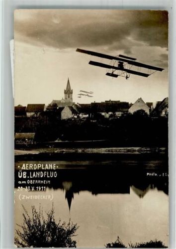 W7500 Karlsruhe , Baden Aeroplane ÜB.Landflug am Oberrhein 1911 Flugtag BOAKC