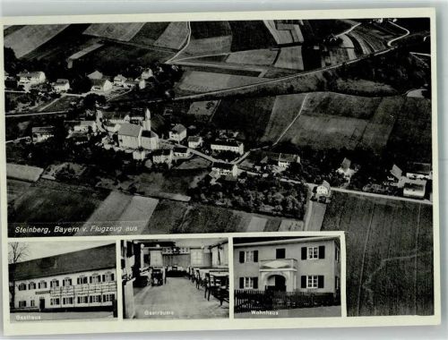 Steinberg Fliegeraufnahme Gasthaus Löffl Gaststube Wohnhaus