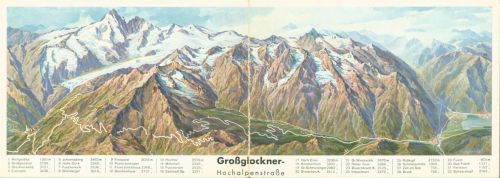 Grossglockner Hochalpenstrasse Landkarte Klappkarte