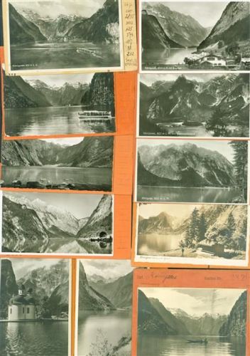 83471 W8240 Königssee b Berchtesgaden Lot mit 35 AK Musterkarten Original aus Metzarchiv Bestellvorgänge und Auflagenzahlen