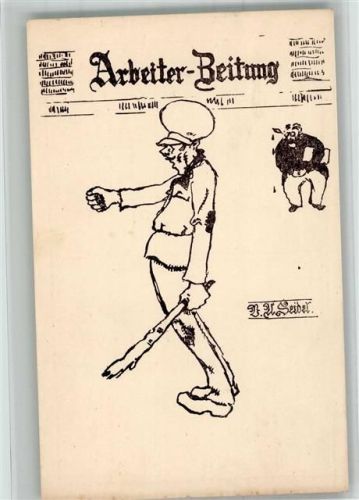 Text : Deutsche Arier kaufet keine Judenzeitung Arbeiter-Zeitung Verlag Bund der Germanen sign. A. Seidel