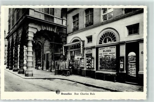 Brüssel Souvenir Laden Ansichtskartenständer Rue Charles Buls AK