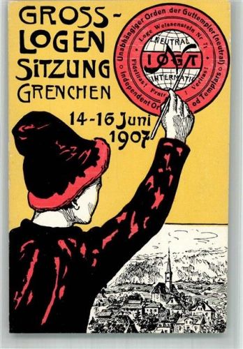 Grenchen Groß Logen Sitzung Unabhäniger Orden der Guttempler Antialkohol 1907 BOAKC