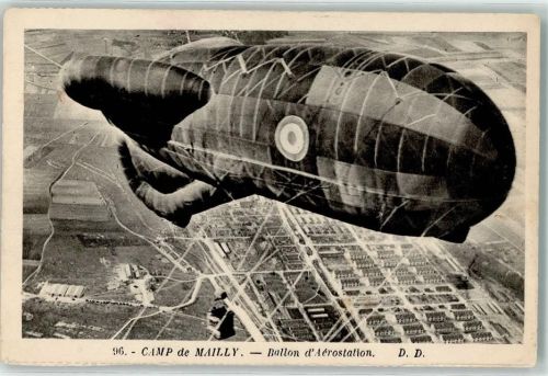 Camp de Mailly Ballon d`Aerostation Fesselballon Militär Frankreich 1926
