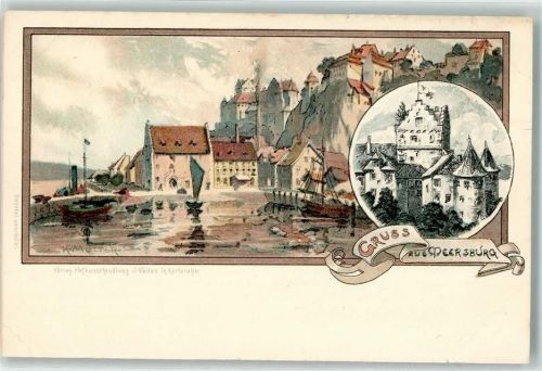 Meersburg 1899 Velten Verlag Lithographie