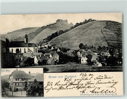 Durbach 1902 Gasthaus zum Ritter Weinberg