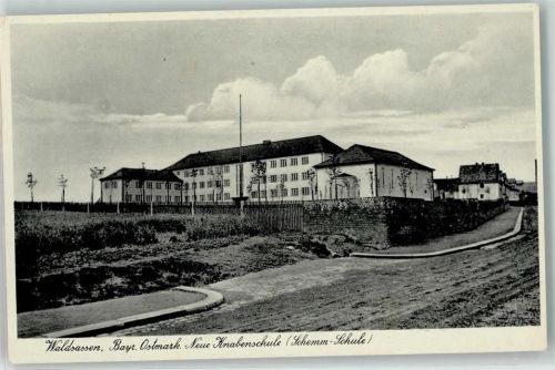 Waldsassen Neue Knabenschule Schemm Schule WK II Stempel
