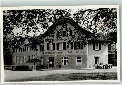 Wildberg Gasthaus Pension zum Schwarzwald Auto Garage Bräu Fässer Foto AK