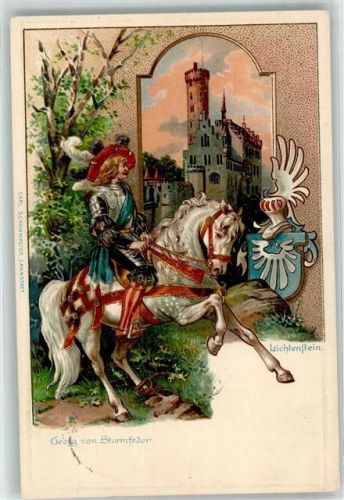 Reutlingen 1907 Schloss Lichtenstein Wappen Pferd Georg von Sturmfeder