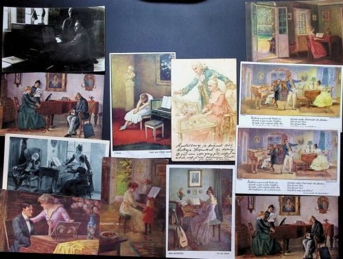 Lot mit 25 AK Klavier Posten 21 bis 100 AK