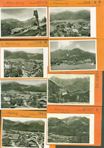 83259 W8211 Schleching Lot mit 17 AK Musterkarten Original aus Metzarchiv Bestellvorgänge und Auflagenzahlen