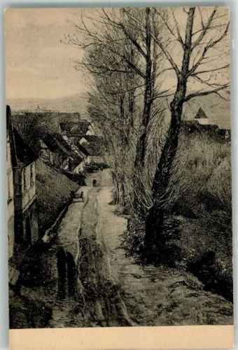 74372 W7126 Sersheim 1921 - Dorfstraße Vorfrühling in Sersheim 1902 Inflationsporto