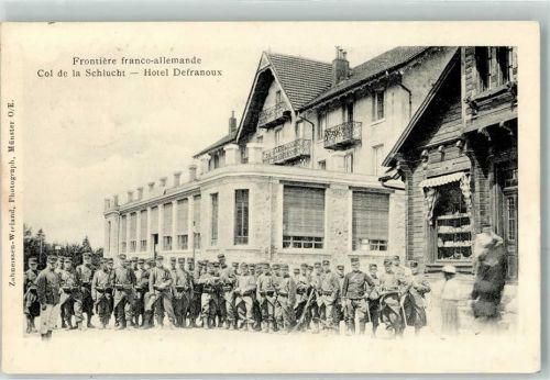 68140 Munster Münster - Frontiere franco allemande Col de la Schlucht Hotel Defranoux Soldaten Miltär