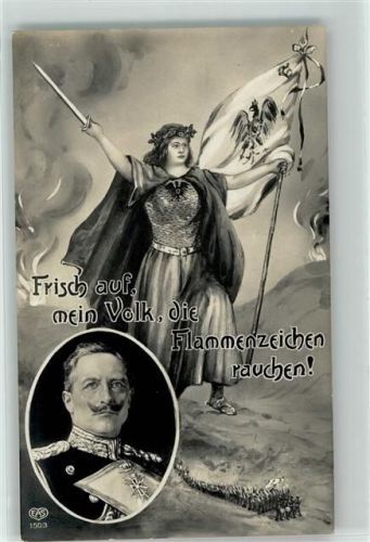 Patriotik WK I RS Ansprache des Kaisers an das Volk 1914 , Germania