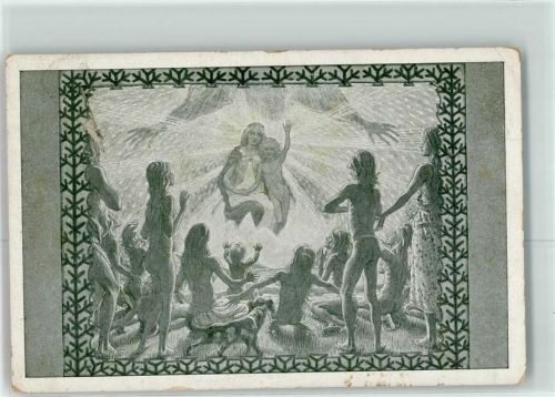 Nr. 53 Anbetung der Hirten Jugendstil AK