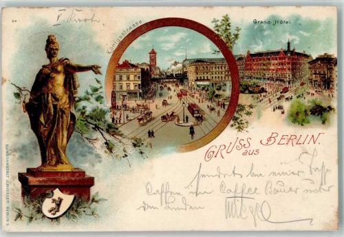Wannsee 1898 Königsstraße Straßenbahn Grand-Hotel