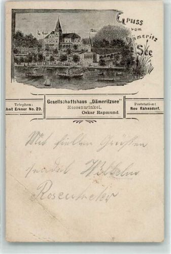 10115 O1166 Rahnsdorf Gebrauchsspuren Gesellschaftshaus Dämeritzsee Hessenwinkel