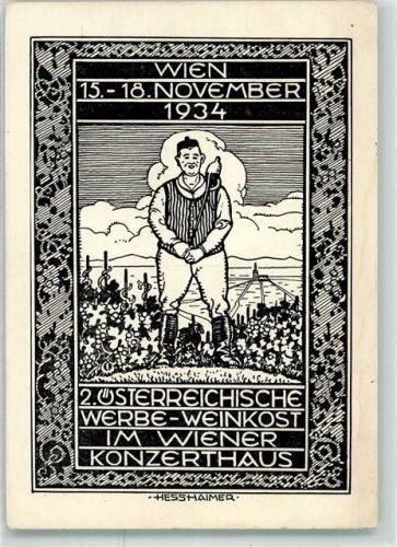 Wien 2. Österreichische Werbe-Weinkost im Konzerthaus sign. Hesshaimer