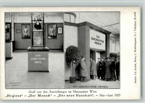 Wien 1. Bezirk, Innere Stadt Der durchsichtige Mensch Ausstellung Kunstgeschichte Wien 1925 BOAKC
