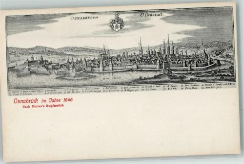 49074 W4500 Osnabrück - im Jahre 1646 Nach Merians Kupferstich Nr 8036