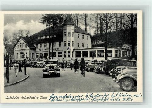 Bad Iburg 1942 Waldhotel Felsenkeller Oldtimer Fahrrad