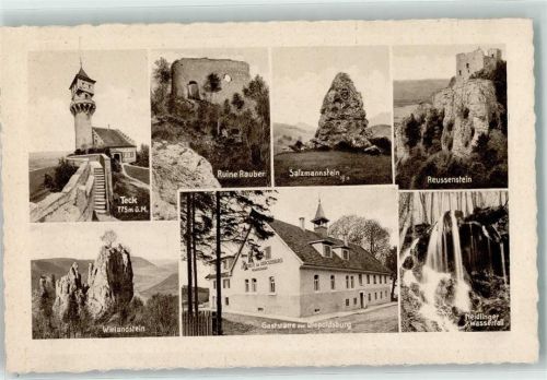 Weilheim Ruine Rauber Salzmannstein Reussenstein Wielandstein Neidlinger Gasthaus zur Diepoldsburg Teck