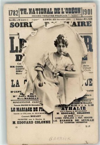 1902 Verlag S.I.P. 15 National De Odeon Frauenschönheit durchbrochene Papierwand