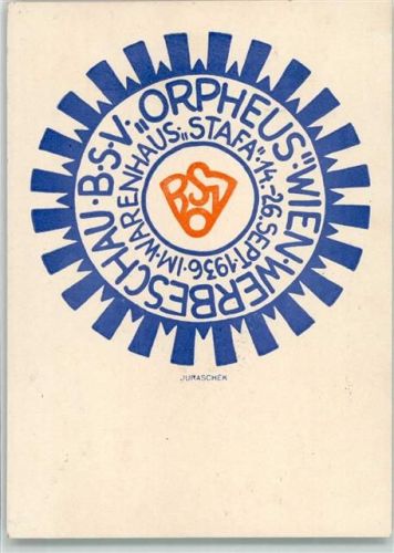 Wien B.S.V. Orpheus Wien Werbeschau im Warenhaus Stafa sign. Juraschek