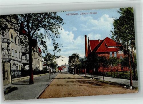 Ostrowo 1916 Feldpost WK I Zdunyer Straße