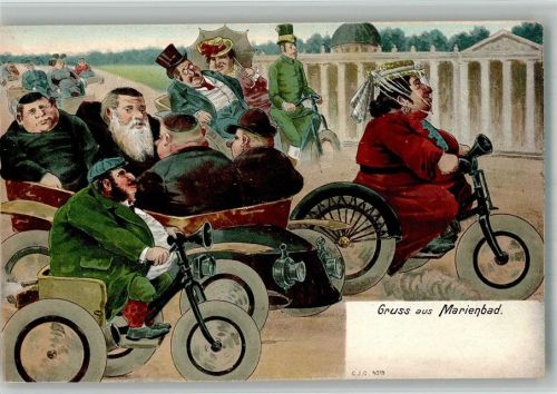 Marianske Lazne 1900 Kurgäste mobil Humor