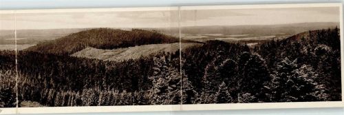 98693 O6300 Ilmenau , Thür Klapp AK 2-fach Fernsicht vom Hotel Gabelbach