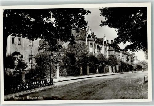 92224 W8450 Amberg , Oberpf Foto AK Ringstraße Villen