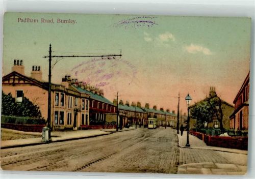 Manchester Padiham Road Tram Straßenbahn Laterne Lancashire
